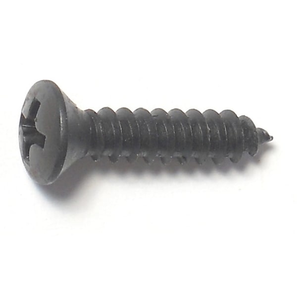 Midwest Fastener Sheet Metal Screw, #8 x 3/4 in, Black Steel Oval Head Phillips Drive, 25 PK 79485 - main